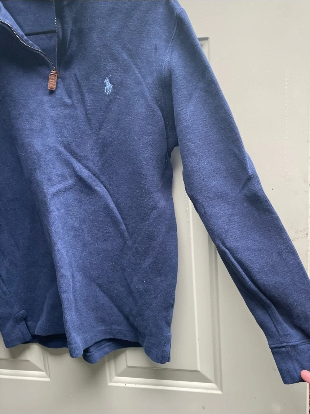 Polo Ralph Lauren blue partial zip pullover top Men Small Like new